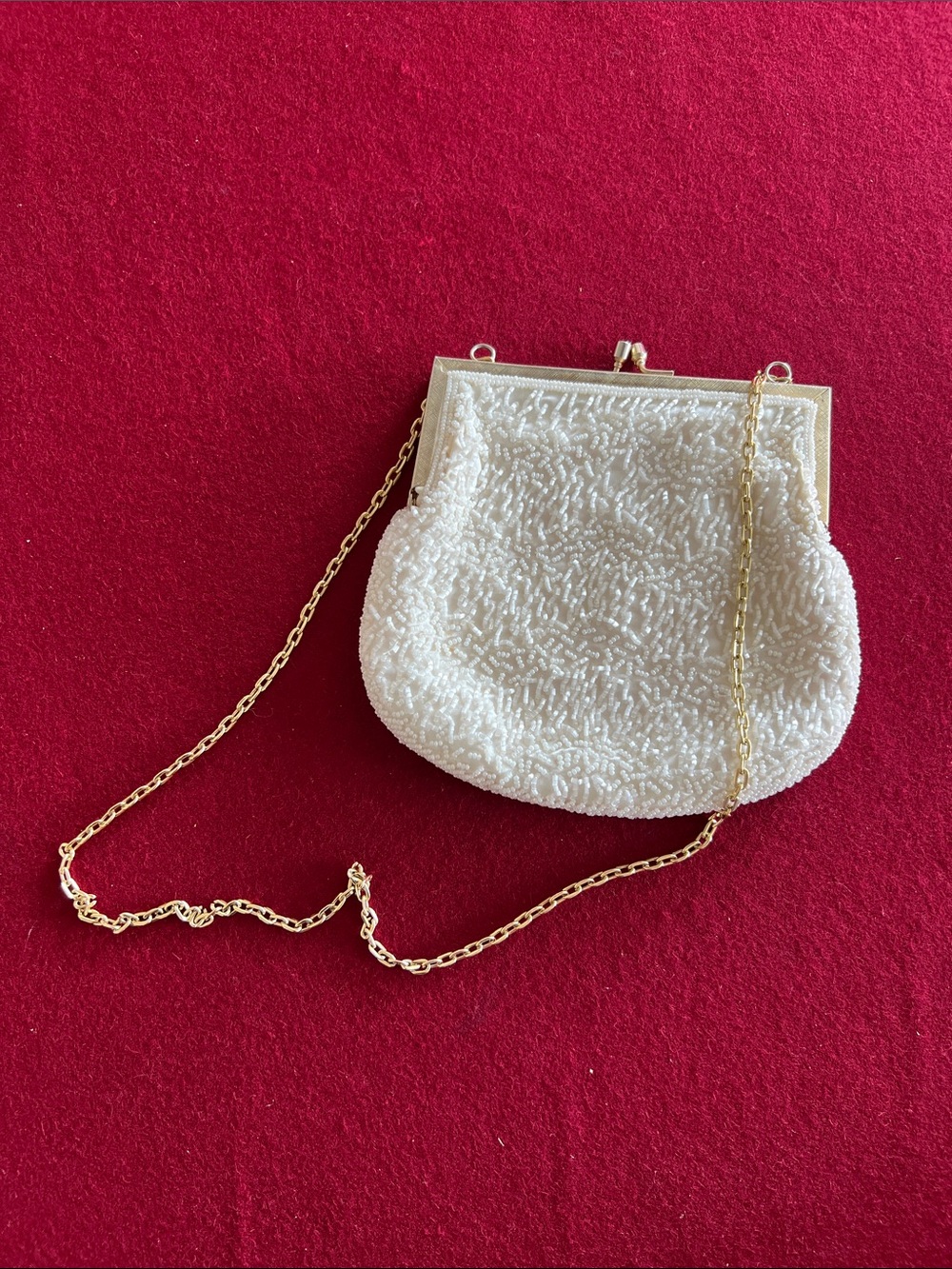Beaded evening clutch, Mr. Ernest, vintage frame bag